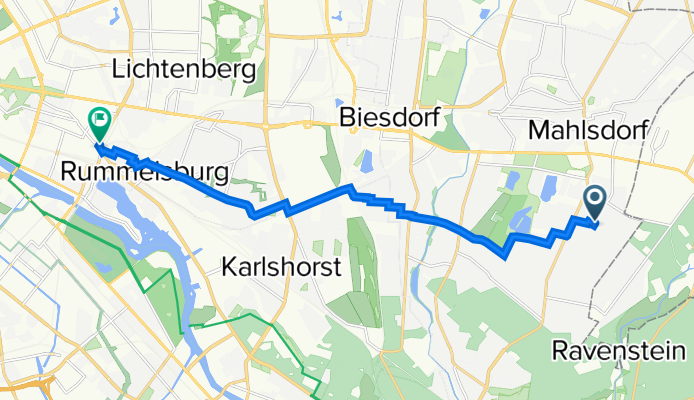 Pilgramer Straße 222, Berlin nach Neue Bahnhofstraße 7B, Berlin