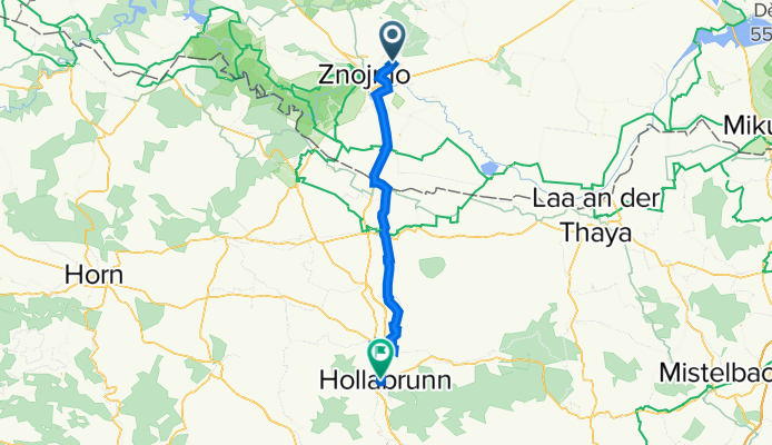 маршрут с Sklepní 65, Suchohrdly