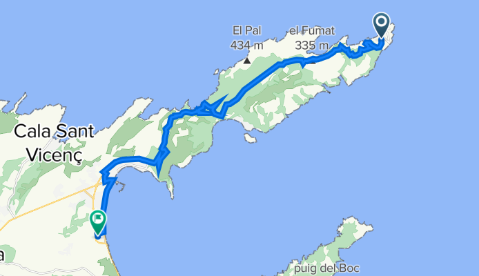 Ma-2210, Pollença to Carrer de l'Alfabeguera, 21, Pollença