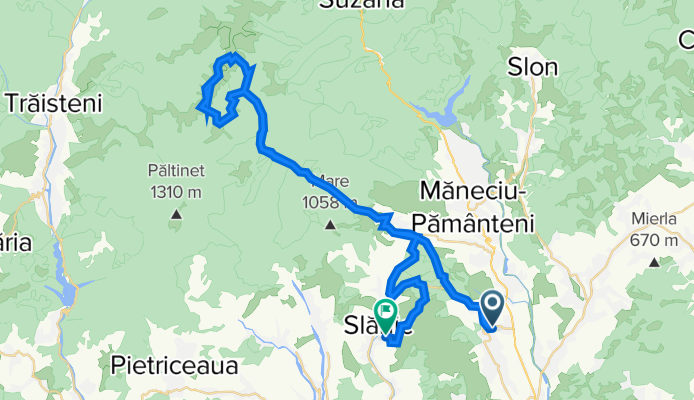DJ100N 545, Teișani to Strada Baia Verde, Slănic