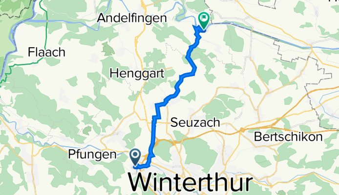 Euelstrasse 25, Winterthur nach Ossingerstrasse, Thalheim an der Thur