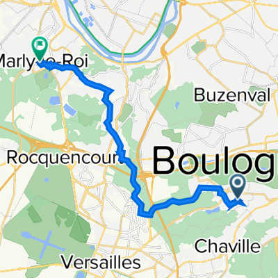 33 Rue des Bois, Ville-d'Avray à 7 Place du Général Charles de Gaulle, Marly-le-Roi