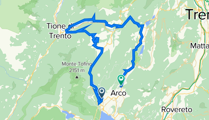 Via Ferrari 1, Riva del Garda nach Via dei Legionari Cecoslovacchi 24, Arco