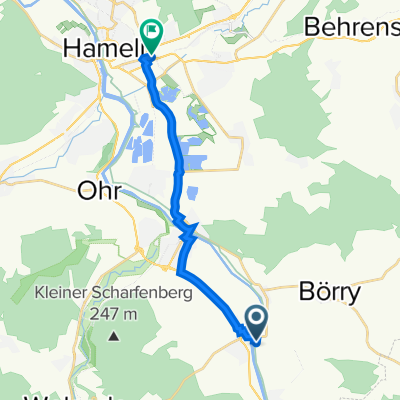 Weser Radweg, Emmerthal nach Hameln, Hameln