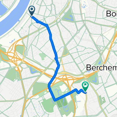 Scheldestraat 39–75, Antwerp to Elisabethlaan 117A, Antwerp