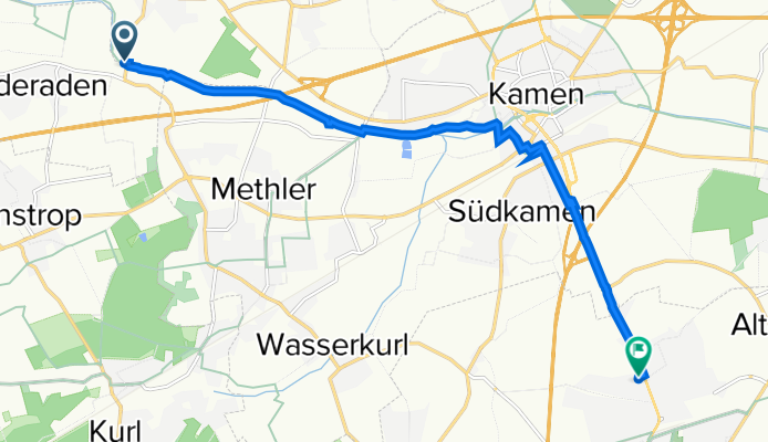 Mühlenstraße 18, Bergkamen nach Gadumerstraße 6, Unna