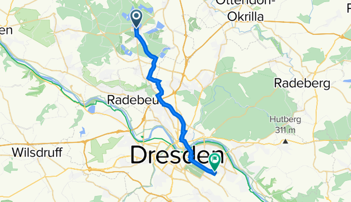 Schloßallee 1A, Moritzburg nach Lange Zeile 9, Dresden
