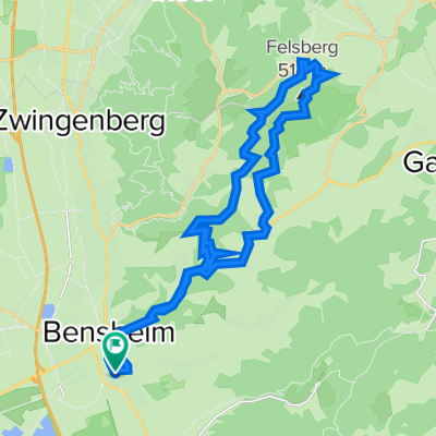 Heidelberger Straße 56A, Bensheim nach Heidelberger Straße 56A, Bensheim