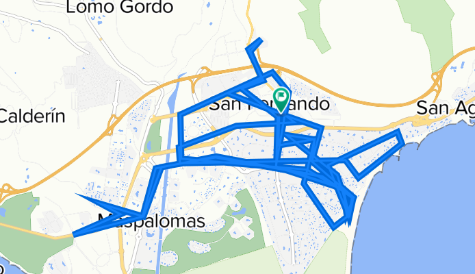 De Avenida de Tejeda 46, San Bartolomé de Tirajana a Avenida de Tejeda 46, San Bartolomé de Tirajana