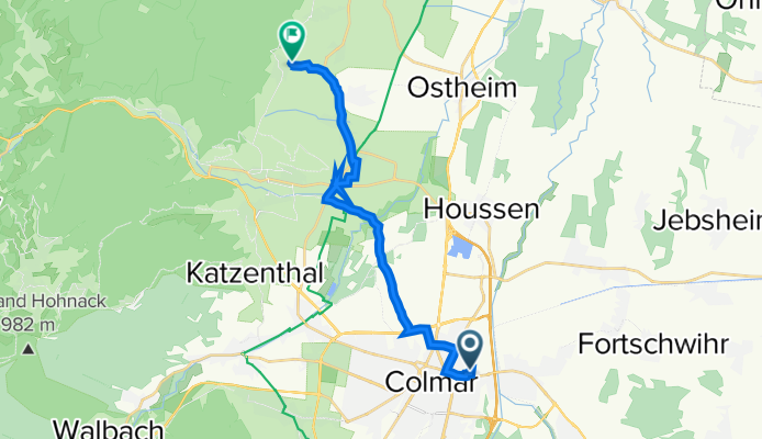 6–7 Rue du Canal, Colmar nach 1 Rue de la Piscine, Reichenweier