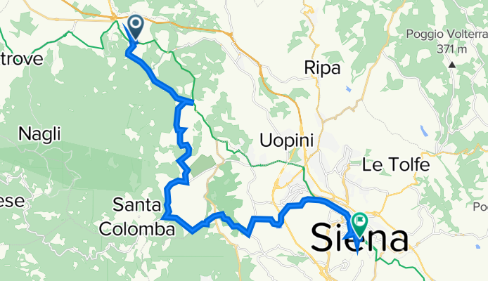 Da Via Cassia Nord 136, Monteriggioni a Il Campo 58, Siena