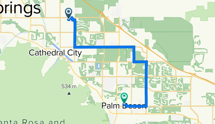 Hibiscus Dr, Cathedral City to San Pablo Ave, Palm Desert