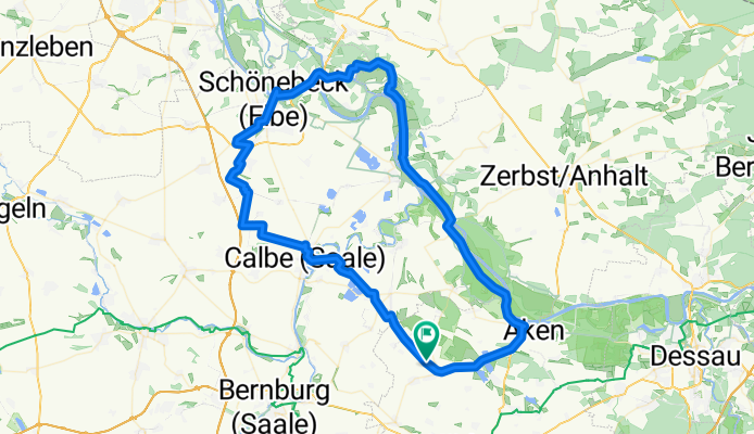 Wulfen - Bierer Berg - Pretziener Wehr - Tochheim - Aken