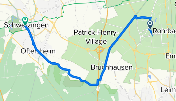 Alstater Straße 64, Heidelberg nach Karlsruher Straße 8-10, Schwetzingen
