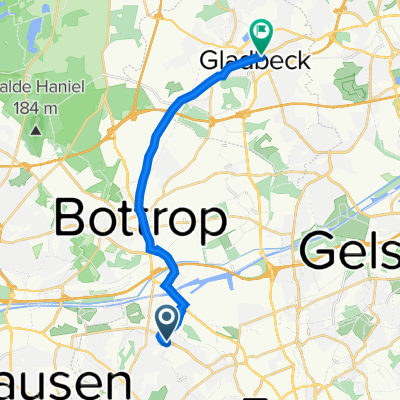 Bischof-Franz-Wolf-Straße 44, Essen nach Hochstraße 23, Gladbeck