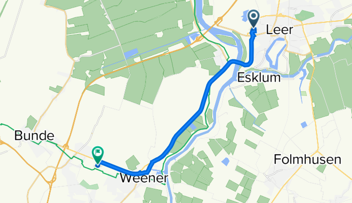 Hermann-Tempel-Ring 16, Leer (Ostfriesland) nach Kleiner Bollen 1, Weener
