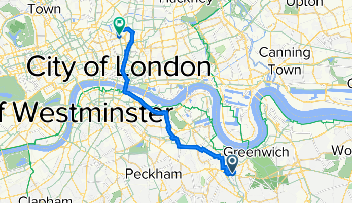 96–99 Catherine Grove, London to 2–4 Shepherdess Walk, London