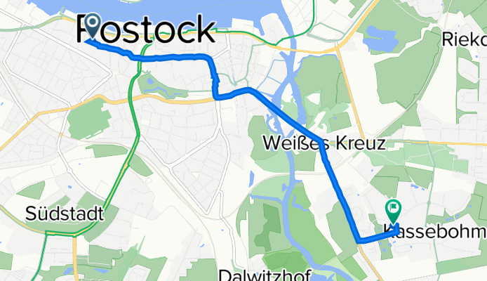 Patriotischer Weg 102A, Rostock nach Zu den Söllen 21A, Rostock