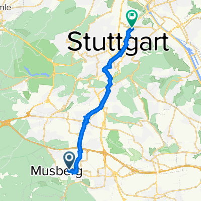 Weilerwaldstraße 41, Leinfelden-Echterdingen nach Neckarstraße 138, Stuttgart