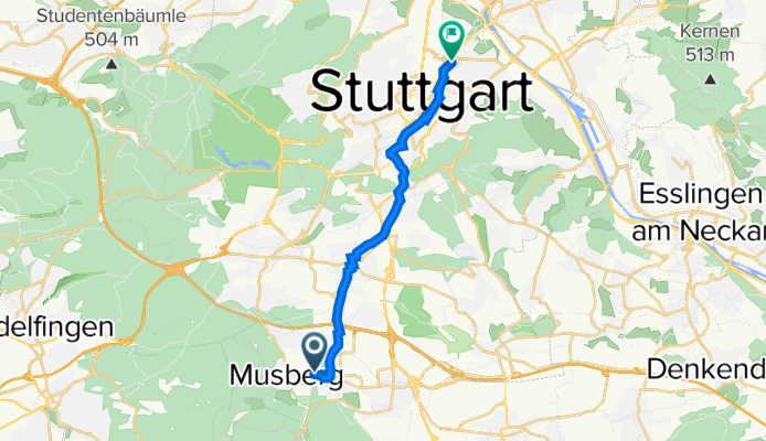 Weilerwaldstraße 41, Leinfelden-Echterdingen nach Neckarstraße 138, Stuttgart