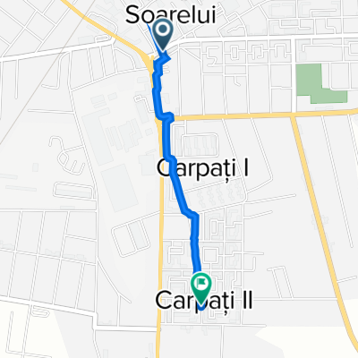 Bulevardul Independenței 9, Satu Mare to Strada Ganea 42, Satu Mare