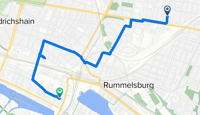 Hubertusstraße 47, Berlin nach Corinthstraße 57, Berlin