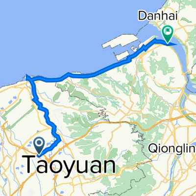 中華街37巷13號–17號, 蘆竹區 to 龍米路二段200巷40號, 八里區