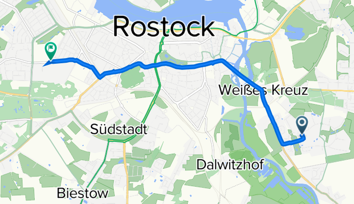 Zu den Söllen 21A, Rostock nach Kopernikusstraße 3, Rostock
