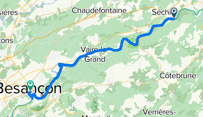 5 Chemin du Tunnel, Fourbanne nach 135 Grande-Rue, Besançon