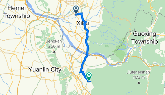 工學二街 273號, 南區 to 光明二路 92號, 南投市
