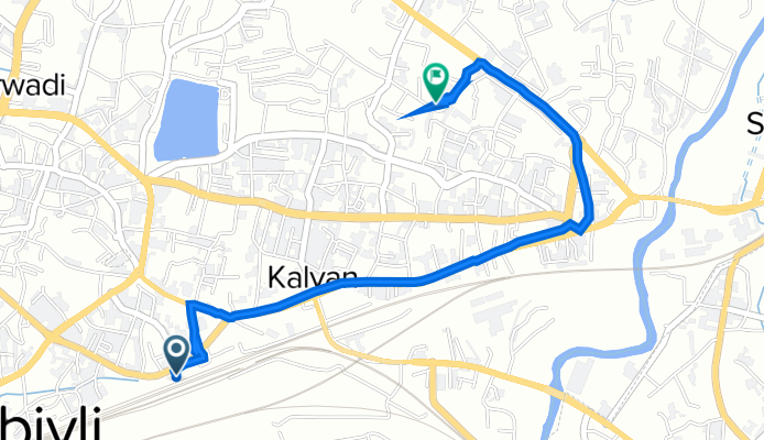 Masjid Provincial Road, Kalyan to 1, Lord Shiva Paradise Road, Kalyan