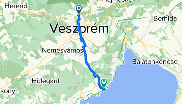 Északi útgyűrű, Veszprém to Endrődi Sándor utca 48–54., Alsóörs