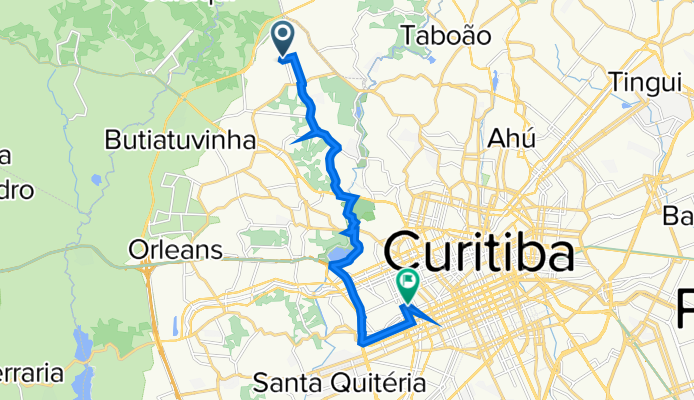 Rua Deputado Carlos Rene Egg, 310, Curitiba a Rua Hermes Fontes, 213, Curitiba