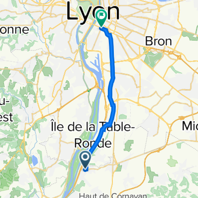 2 Rue de Ternay, Sérézin-du-Rhône à 100 Avenue Jean Jaurès, Lyon