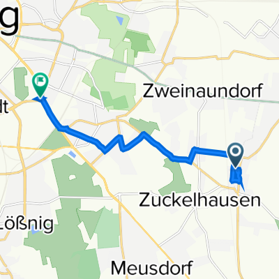 Hauptstraße 31B, Leipzig nach Prager Straße 136, Leipzig