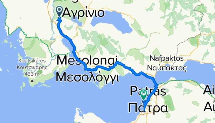 Angelokastro - Kalyvia, Stathmos Angelokastrou nach 38.243° N 21.713° W