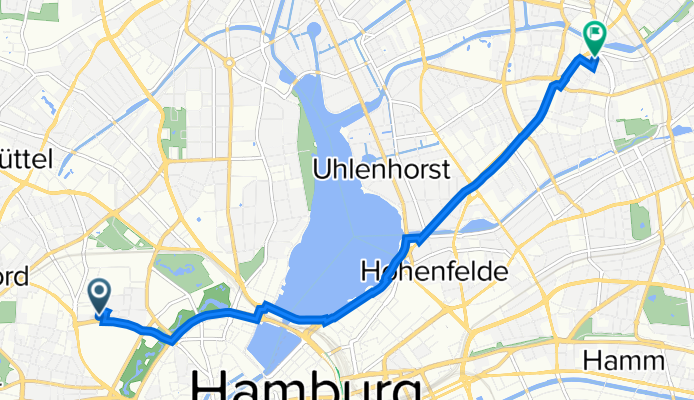 Neuer Kamp 30, Hamburg nach Langenrehm 46, Hamburg