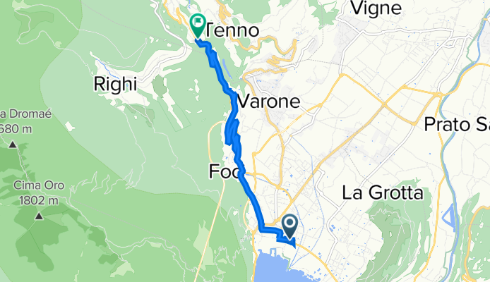 Viale Giosuè Carducci 3, Riva del Garda nach SP 37, Tenno (Thenn)