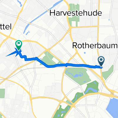 Moorweidenstraße 18, Hamburg nach Lindenallee 31, Hamburg