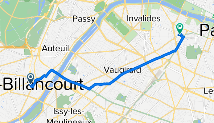 11 Avenue Ferdinand Buisson, Paris à 81 Rue des Saints-Pères, Paris