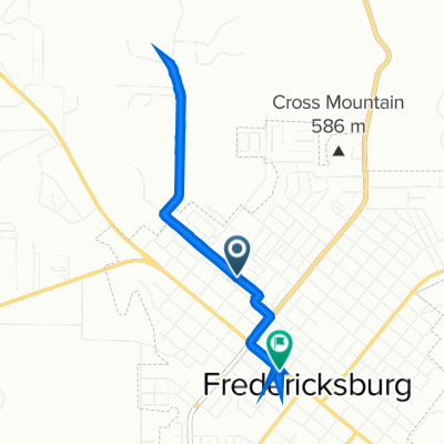 603 W Travis St, Fredericksburg to 211 W Main St, Fredericksburg