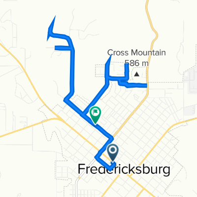 215 W Main St, Fredericksburg to 604 W Travis St, Fredericksburg