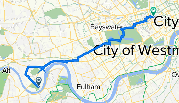 The Promenade, London to 37 Foley St, London