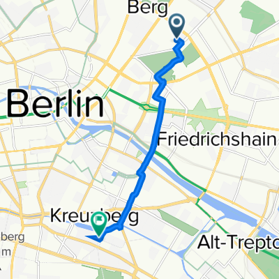Pasteurstraße 46, Berlin nach Dieffenbachstraße 65, Berlin