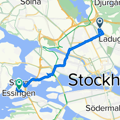 Körsbärsvägen 12–14, Stockholm to Essinge Kyrkväg 13, Stockholm