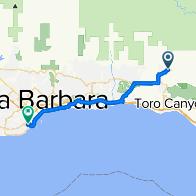 2966 Hidden Valley Ln, Santa Barbara to The Mesa, Santa Barbara
