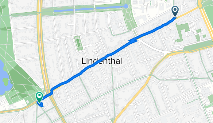 Dürener Straße 81, Köln nach Falkenburgstraße 12, Köln