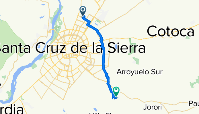 De Avenida Prolongacion Beni 7111, Santa Cruz de la Sierra a 4WJ3+W8F, Santa Cruz de la Sierra