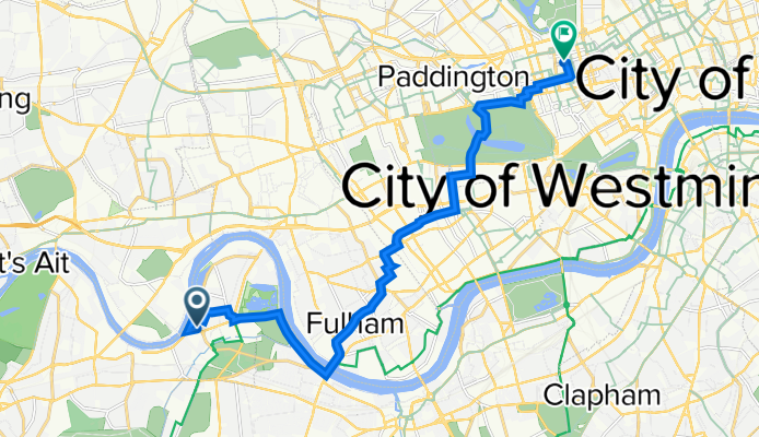 56-58 Barnes High St, London to 43 New Cavendish St, London