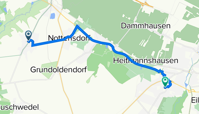 Hauptstraße 26A, Bliedersdorf nach Am Krankenhaus 1, Buxtehude